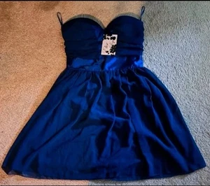 BNWT Elise Ryan Blue Occasion Dress Size 10 - Picture 1 of 5