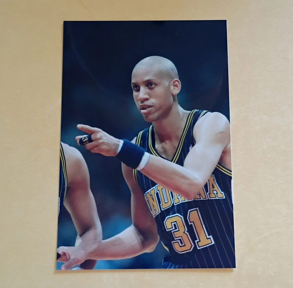 Reggie Miller Indiana Pacers Type 1 Photo 4x6 Hw3559 - Image 1 of 1