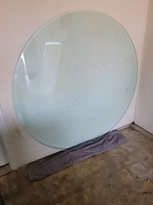 Home Furnishings - Glass round Dining Table Top - Contemporary Style, Clear Temp - Image 1 of 3