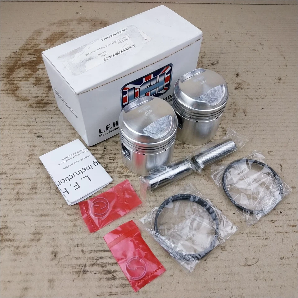 Pistones Triumph 500 Pre Unit Twins T100 9:1 NOS, 70-3615 E3615 +0,020 OS Foto 1 de 1