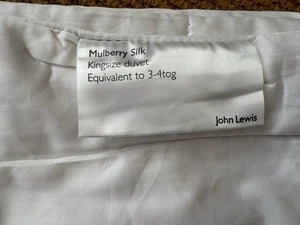 BNWT John Lewis King Size Mulberry Silk Duvet - Picture 1 of 7