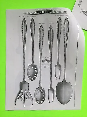 Photocopy Of 1900s Catalog For Towle Godroon Sterling Silver Flatware 24 Pages • 13.75$