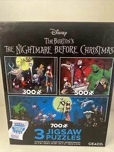 Rompecabezas Disney 3 ROMPECABEZAS Pesadilla antes de Navidad 300-500-700, NUEVO - Imagen 1 de 14