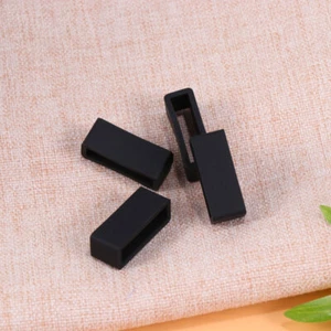 8 Pcs Silicone Watch Band Loops Replacement Strap Rings Black - Picture 1 of 11