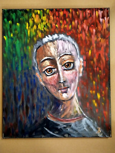 Fauvism Oil Painting Original Portrait On Canvas Signed By The Artist