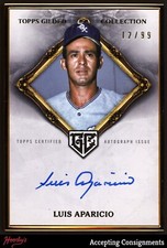2023 Topps Gilded Gold Framed Hall of Famer Luis Aparicio AUTO 12/99 WHITE SOX