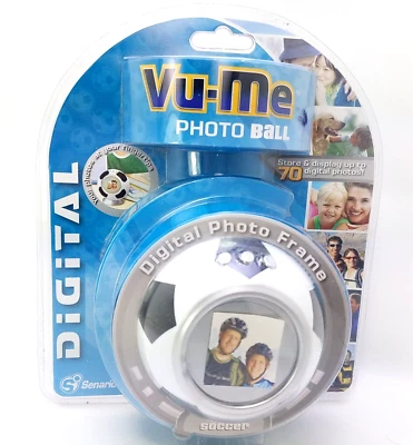 Vu-Me Digital Photo Frame Soccer Ball 1.5" LCD Screen 70 Pictures USB Connection - Image 1 of 4