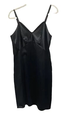 Van Raalte Slip Completo Negro Años 50 Opaquelón Vintage Encaje Nylon Mujer Talla 38 Foto 1 de 4