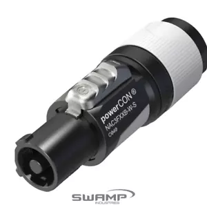 Neutrik NAC3FXXB-W-S powerCON Cable Connector - Power OUT - Grey - OD 6mm-12mm - Foto 1 di 3