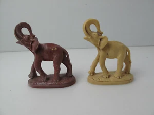 Vintage Lot of 2 heavy plastic elephant Made in England 5"  - Picture 1 of 7