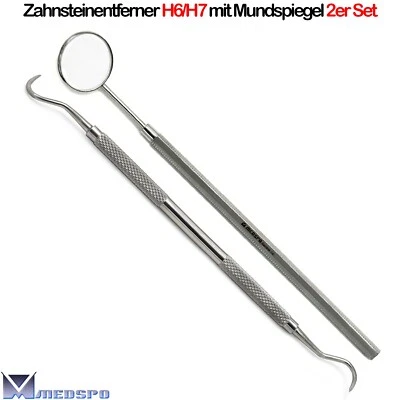 MEDSPO Zahnsteinentferner Zahnsonde Sickle Scaler Mundspiegel Plakette Kratzer Dental
