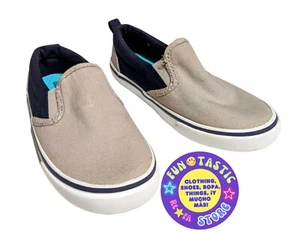 NIÑOS UNISEX. ZAPATOS DEPORTIVOS ANTIGUOS DE LONA AZUL MARINO. AZUL MARINO BRONCEADO. Talla 8. ACOLCHADO - Imagen 1 de 6