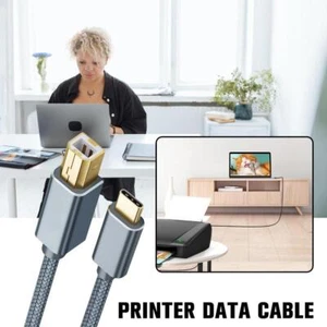USB Type-C to USB B 2.0 Printer Cable Scanner Laptop; F7W2 D0O5 B1X0 ha52 N0T3 - Afbeelding 1 van 16