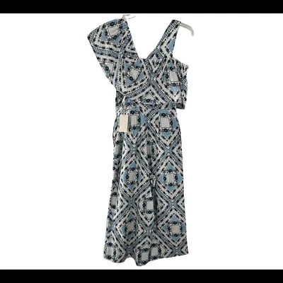 Mono Tularosa Lino Estampado Floral Recortado Pierna Ancha Talla XS NUEVO CON ETIQUETAS Foto 1 de 4