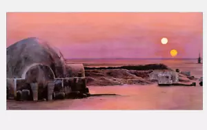 Star Wars Tatooine Luke Skywalker Movie Poster Giclee Print Art 24x12 Mondo - Picture 1 of 1