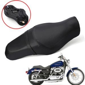 Two-Up Seat Passenger & Driver Saddle For Harley Davidson Sportster XL883 1200 - Picture 1 of 8