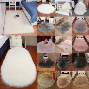 Super Soft Shaggy Rug Bedroom Floor Carpet Mat Fluffy Rugs Living Room Sofa Rug - Picture 1 of 84