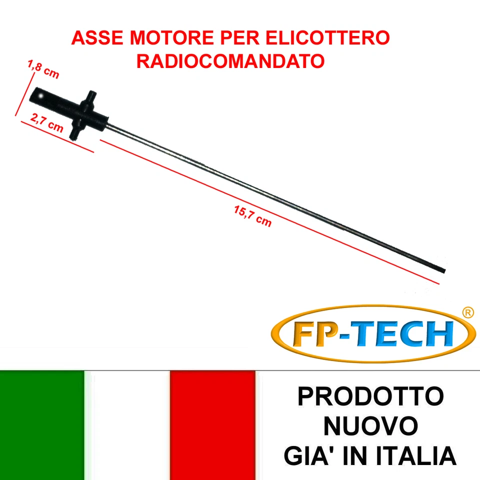 Eje Motor de Repuesto 15,7 CM Para Helicóptero Radocomandato Gyro Crash - Imagen 1 de 1