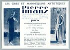 Pierre Imans 1926 Mannequins Cire Art Deco Mode Pub Ancienne French Wax Bust Ad
