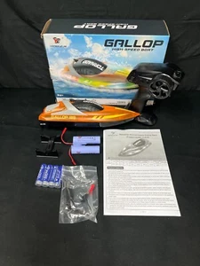 Hongxunjie HJ819 Orange Remote Control Gallop High Speed Boat For Age 14+ - Picture 1 of 12