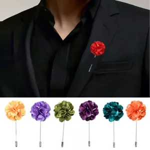 Blazer tuta uomo tessuto raso fiori risvolto ballo boutonniere corsetto regalo - Foto 1 di 24