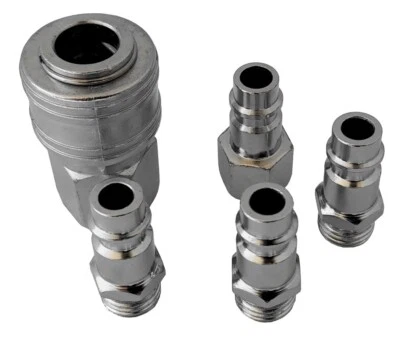 5 RACCORDO INNESTO RAPIDO RUBINETTO ARIA COMPRESSA MULTI PRESA ATTACCO 1/4"