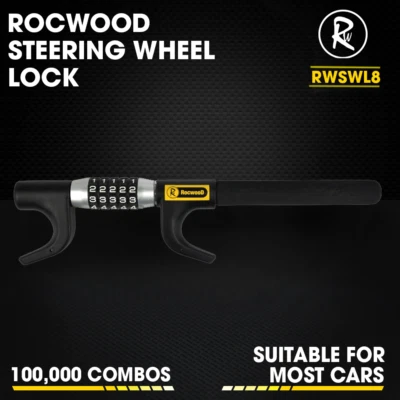 ROCWOOD Contraseña de bloqueo de volante sin llave antirrobo coche furgoneta seguridad vehículo