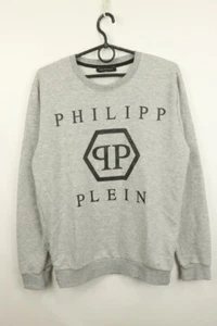 Philipp Plein Gray Cotton Long Sleeve Crew Neck Pullover Sweatshirt M - Picture 1 of 14