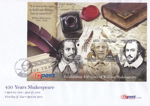 Curacao Issue FDC 2014 (46) William Shakespeare - Picture 1 of 1