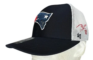 '47 NFL New England Patriots Trophy Mesh Back Brady Autograph Stretch Fit Hat - Bild 1 von 11