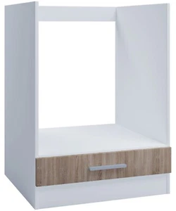 Armoire de four pour cuisinière encastrable 60 cm chêne Sonoma meuble bas four plaque de cuisson - Photo 1/7