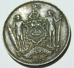 Un centavo Borneo Norte 1887-H excelentes detalles color marrón profundo 224-492 - Imagen 1 de 4