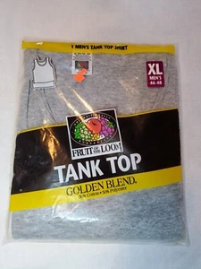 Camisa sin mangas Fruit of the Loom 1998 de colección gris para hombre XL 46-48 mezcla dorada - Imagen 1 de 4