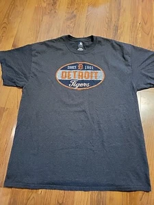 Detroit Tigers T-Shirt Adult Large Gray  MLB Baseball SS 44" X 28" - Picture 1 of 11