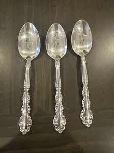 3 Pcs Oneida Community Modern Baroque Silverplate teaspoons - Picture 1 of 3