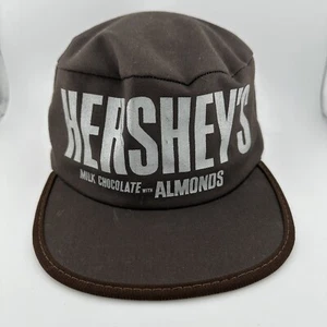 Vtg Hershey’s Milk Chocolate w Almonds Painters Hat Advertising Elastic Cap 80s - Picture 1 of 11