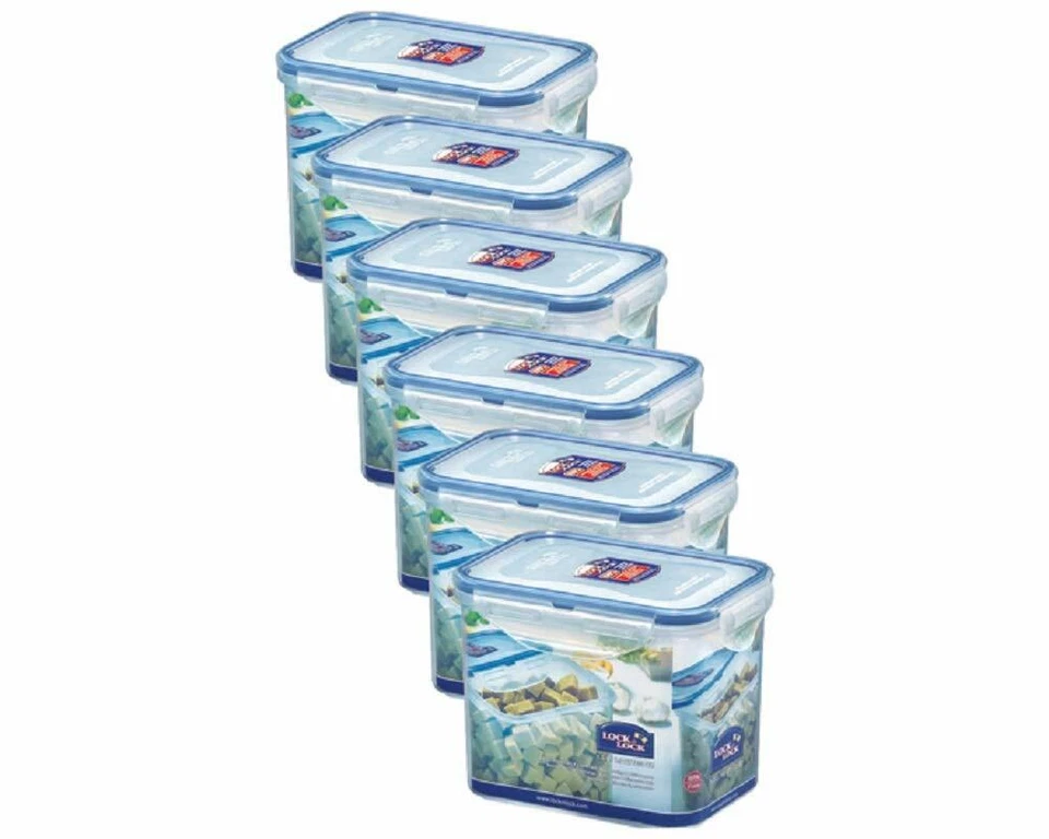 Lock & Lock HPL - Set di 6 Contenitori per Alimenti, 1,0 Litri (q4u) - Immagine 1 di 1