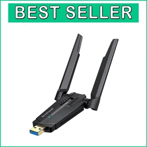 Compact USB WiFi 6E Adapter with Beamforming Antennas - Reliable Signal & Speed - Bild 1 von 8