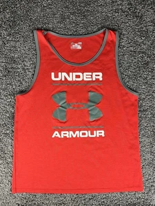 Under Armour Logo Tank Top Red Mens Large Gym, Training, Lifting, Running - Picture 1 of 7