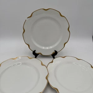 Theodore Haviland Limoges France Gold Trim Dinner Plate 9.75" Round lot 3 - Picture 1 of 9