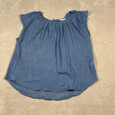 Blusa Babydoll Suelta LC Lauren Conrad Azul Ligera Fluida SS Para Mujer XXL Foto 1 de 4