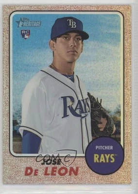 2017 Topps Heritage High Number Chrome Refractor /568 Jose De Leon Rookie RC - Image 1 of 2