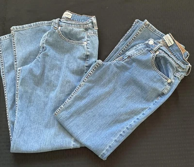 Pantalones de mezclilla London Jean para mujer 0 azules elásticos originales clásicos lote de 2 pierna recta Foto 1 de 4