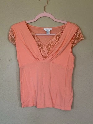 Top Babydoll para mujer Y2K ribete de encaje talla M melocotón encaje coqueta de hadas 513D Foto 1 de 4