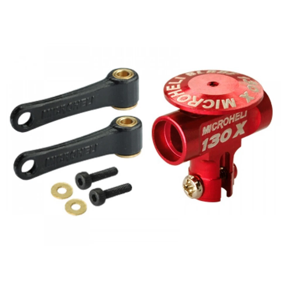 Microheli DFC Main Rotor Hub W/ Link Set (RED) (For MH Main Rotor Series) - Image 1 of 1