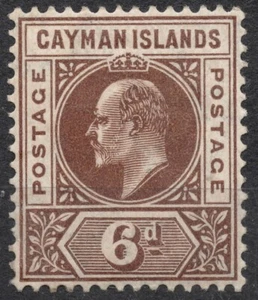 SG11 Mi:#11 1905 6 d (penny old) ISLAS CAIMÁN Rey Eduardo VII, MNH - Imagen 1 de 2