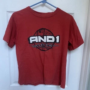 And1 Basketball T Shirt Red Vintage Youth Medium As Is T Shirt - Picture 1 of 11