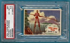 1954 Topps Scoop Acrobat Crosses Niagara - #60 PSA 6.5!