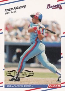 ANDRES GALARRAGA FLEER TRADICIÓN 1988 DÉCADA DE EXCELENCIA EXPOSICIONES #5 1998 98 - Imagen 1 de 1