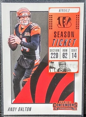 2018 Panini Contenders Football Andy Dalton Season Ticket #78 Cincinnati Bengals - Image 1 of 2
